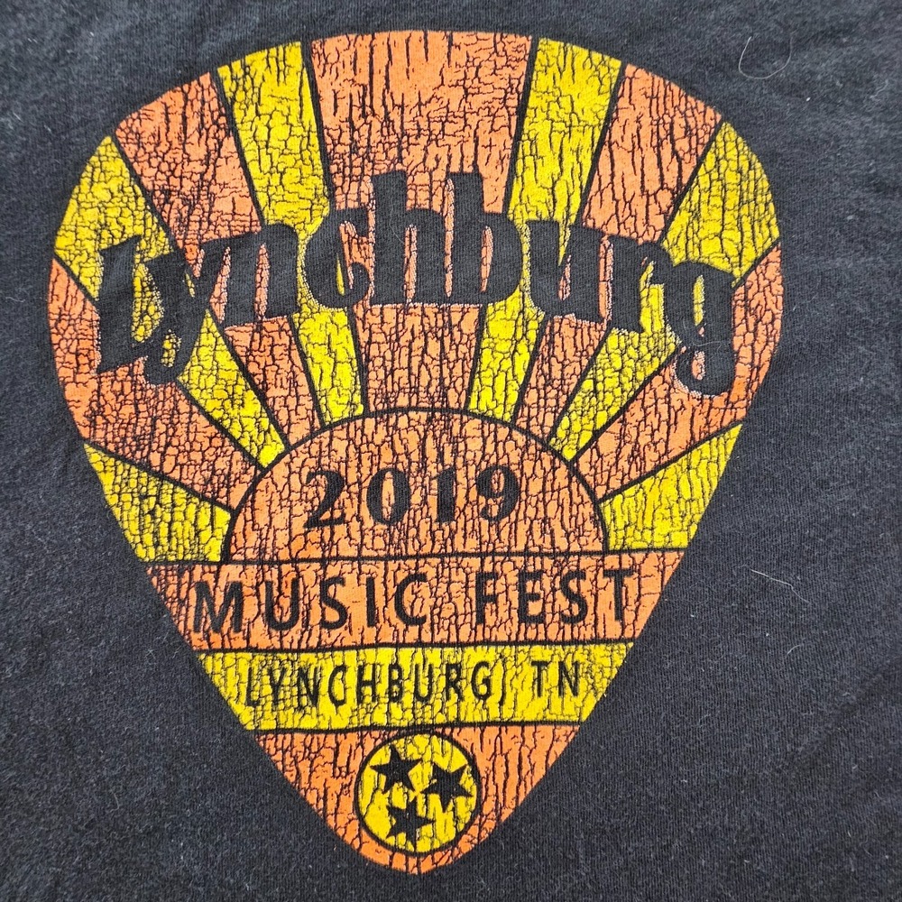 Lynchburg Music Fest‎ 2019 Black Short Sleeve Cotton T-Shirt Men's M